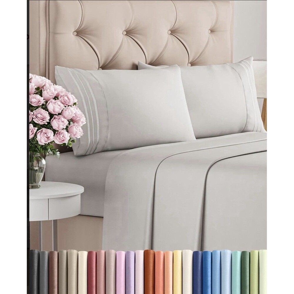 Best Cal King 6 Piece Sheet Set - Comfy, Breathable & Cooling Soft Hotel Luxury